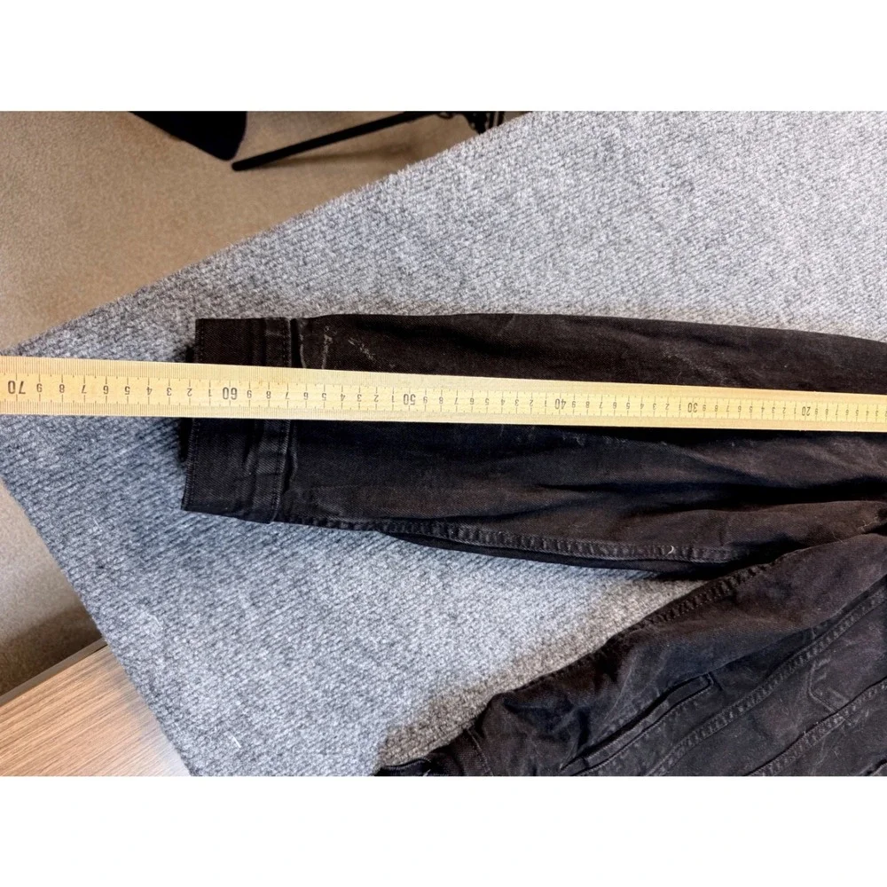 Levis Trucker Jacket Mens LT Large Tall Black Denim Faded Workwear Bangladesh
